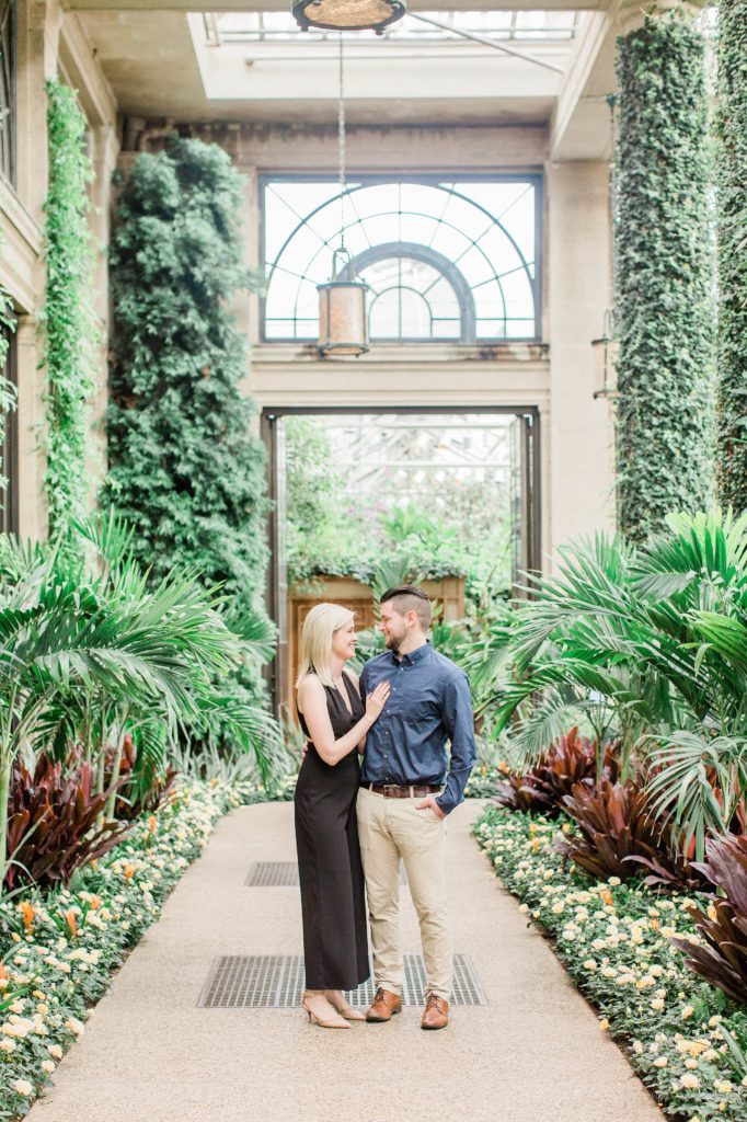Man and woman standing together at Longwood Gardens