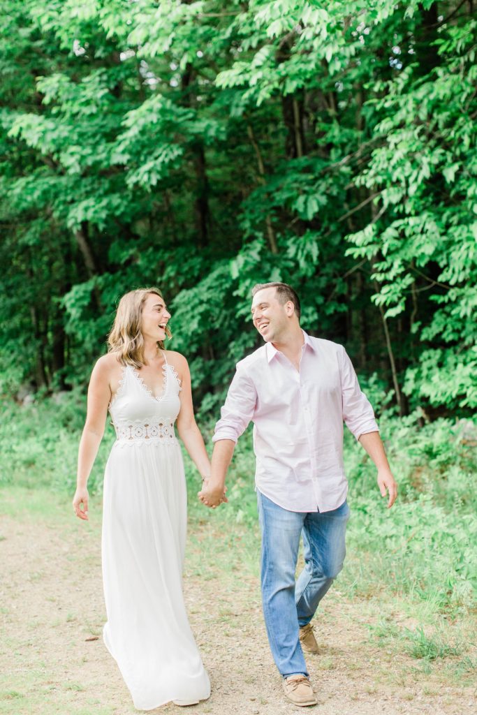 Man and woman walking together