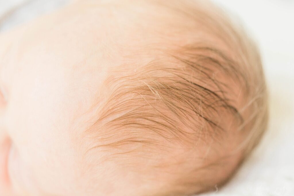 Newborn baby hair details