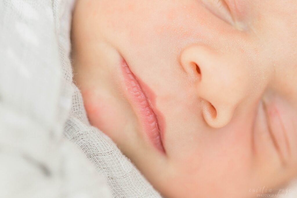 Newborn baby lip details
