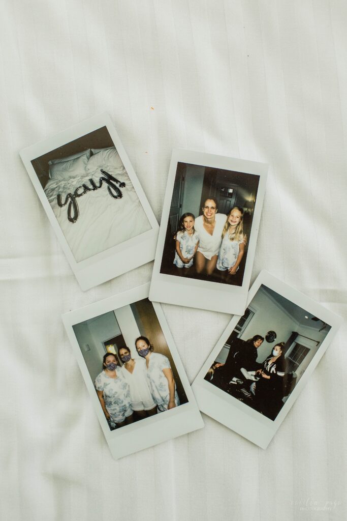 Polaroids of bridal party