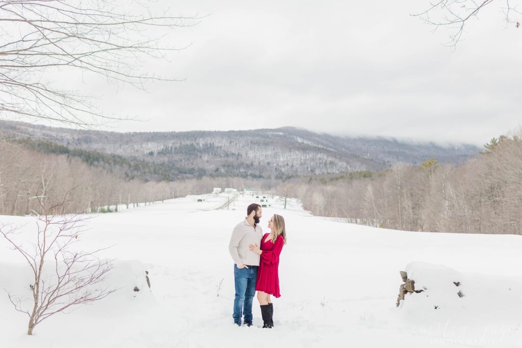 Winter engagement session in Holderness