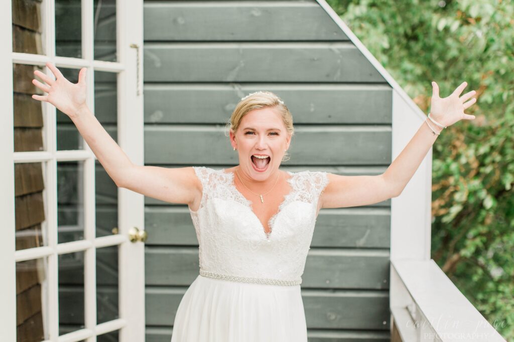 Excited bride