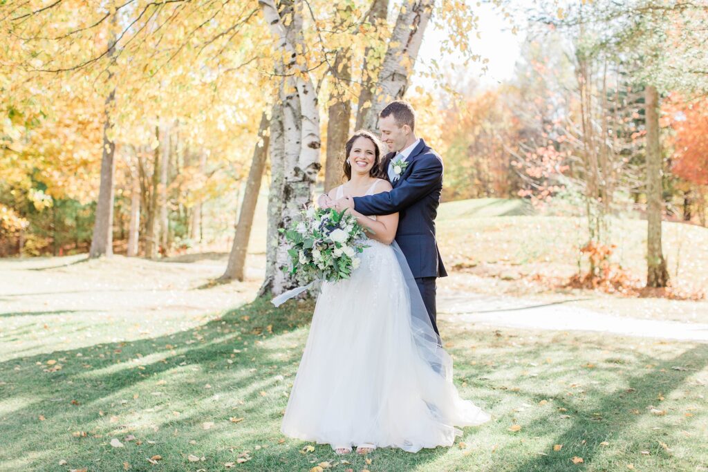 Bride and groom portrait at Owl's Nest