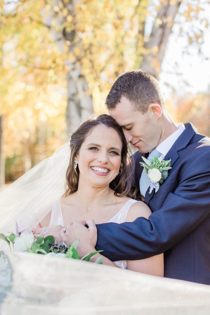 Bride and groom portrait at Owl's Nest