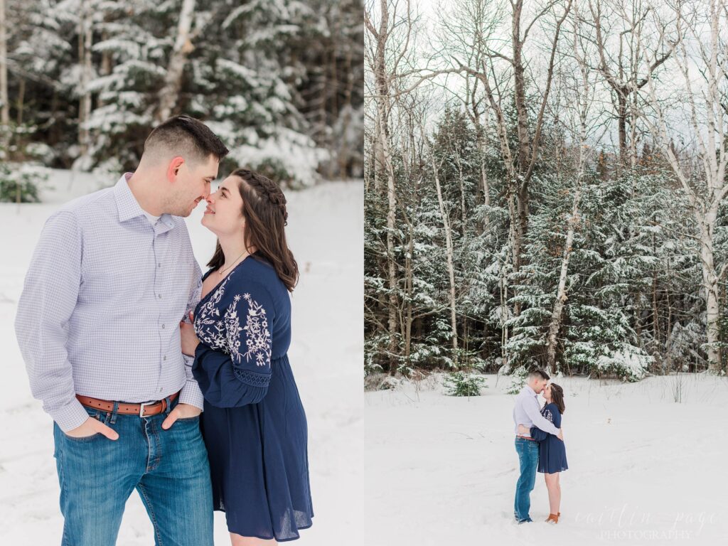 Crawford Notch winter engagement session