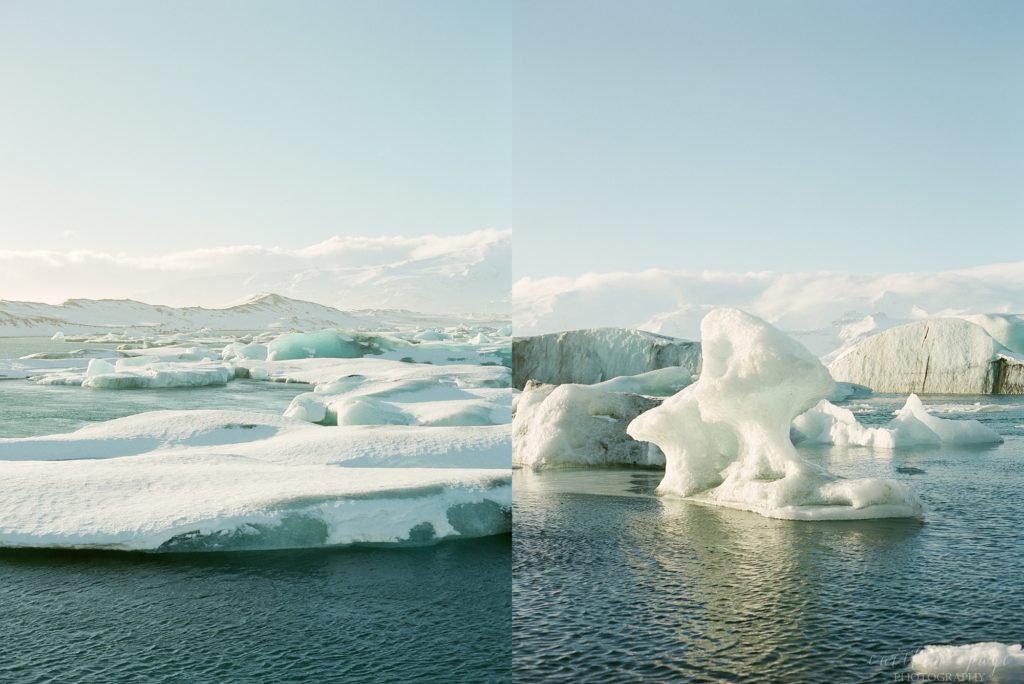 Jokusarlon iceberg lagoon in Iceland in winter