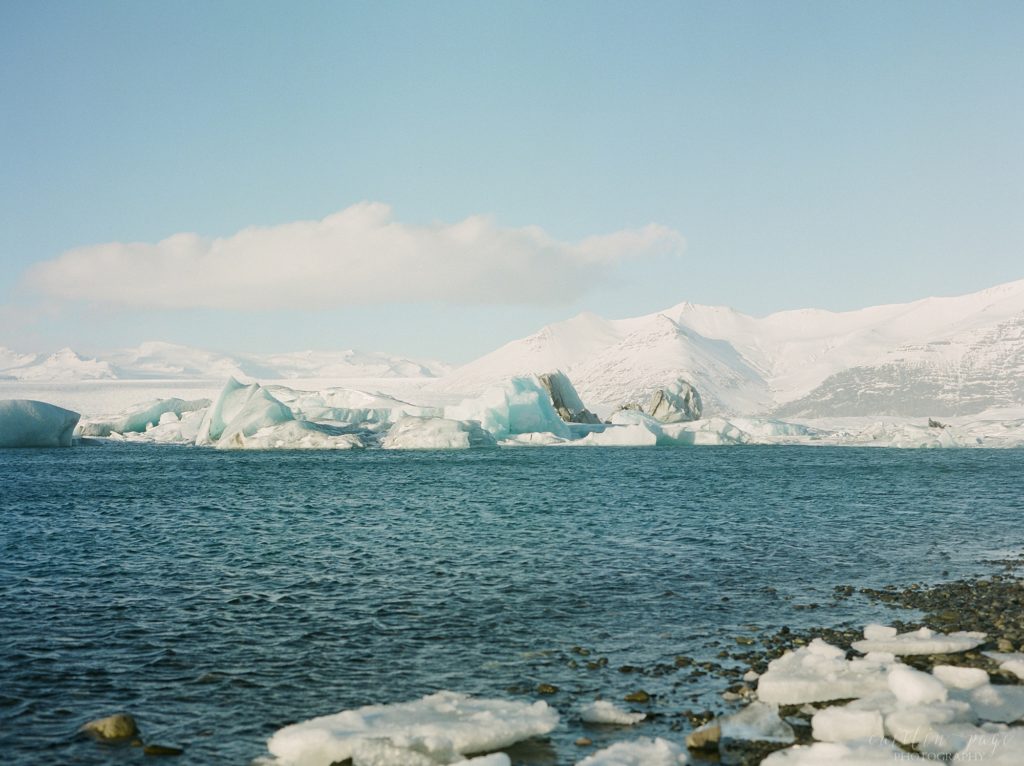 Jokusarlon iceberg lagoon in Iceland in winter