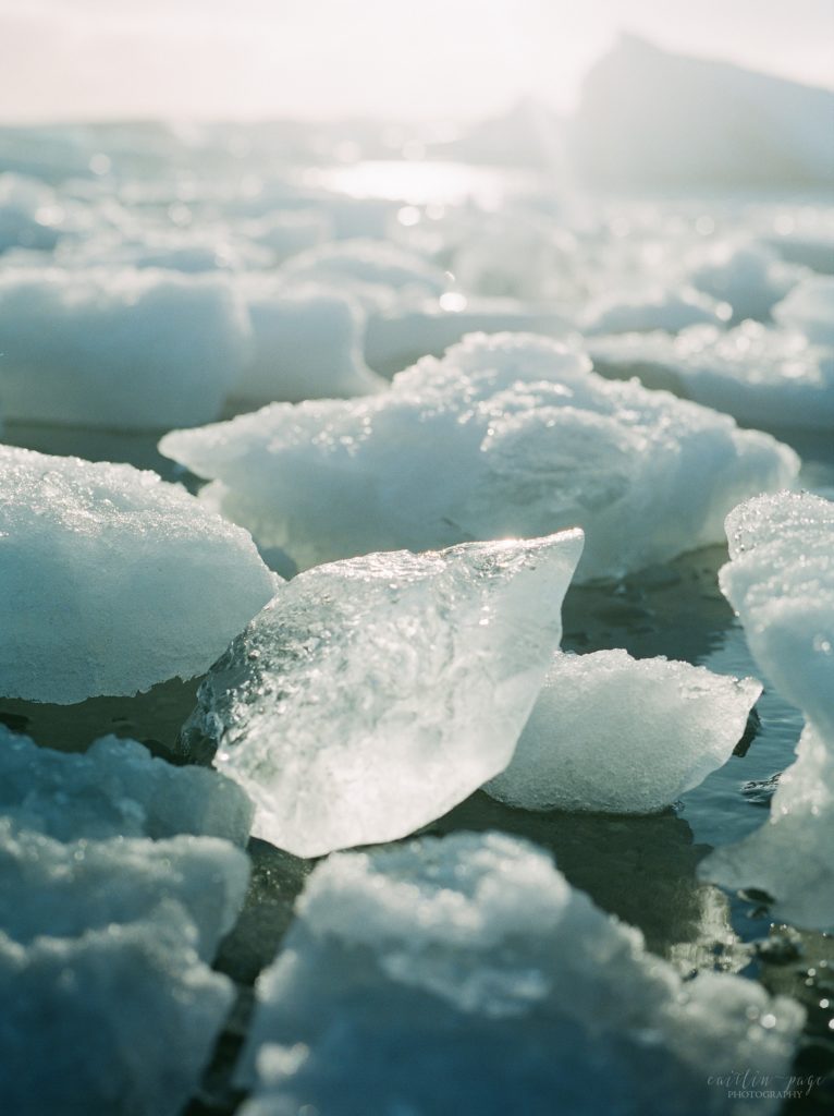 Jokusarlon iceberg lagoon in Iceland in winter