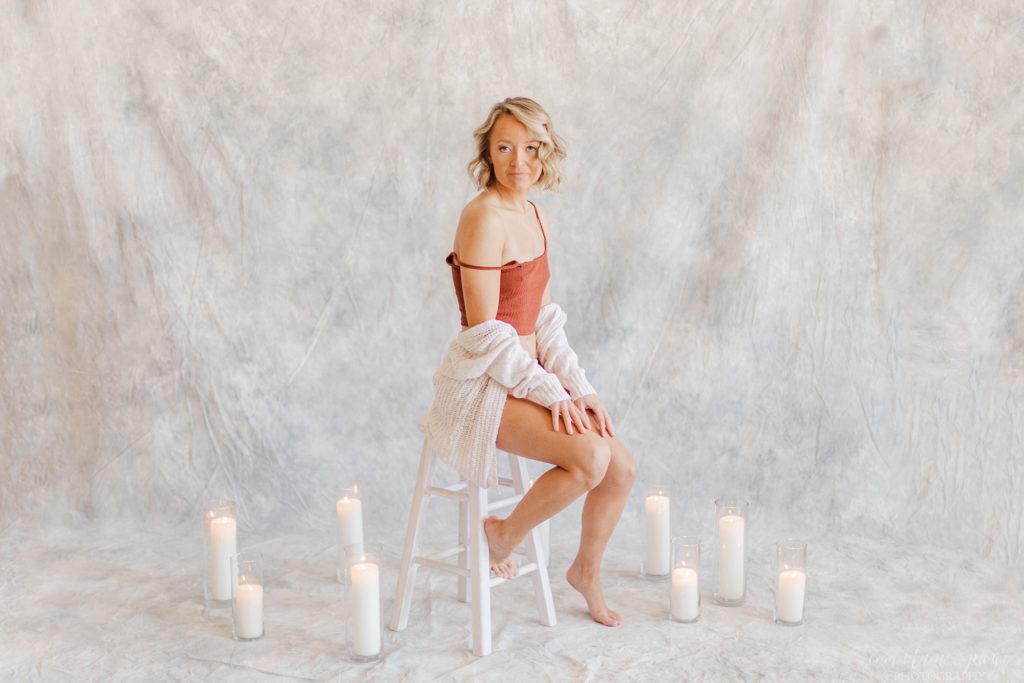 Styled Elegant Studio Boudoir Session in Maine