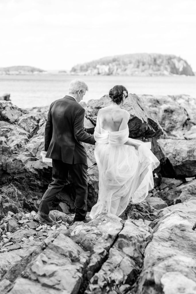 Elegant Boho Oceanside Wedding in Acadia National Park