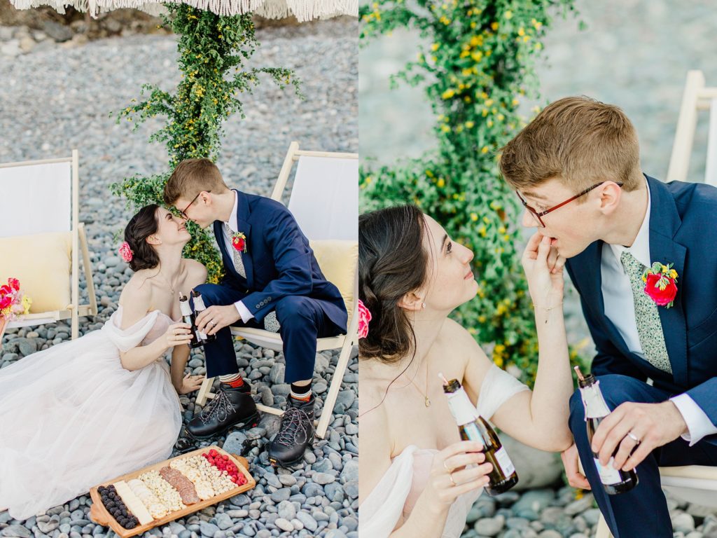 Elegant Boho Oceanside Wedding in Acadia National Park