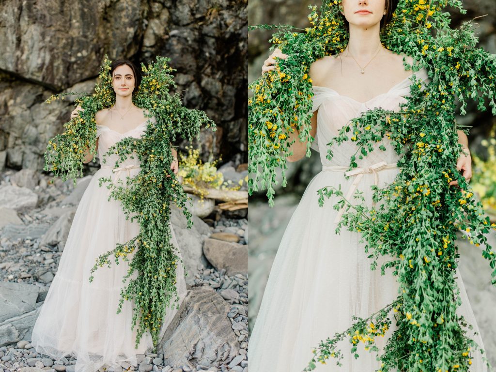 Elegant Boho Oceanside Wedding in Acadia National Park