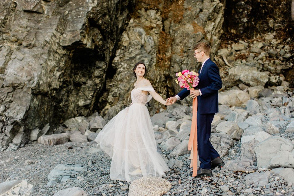 Elegant Boho Oceanside Wedding in Acadia National Park