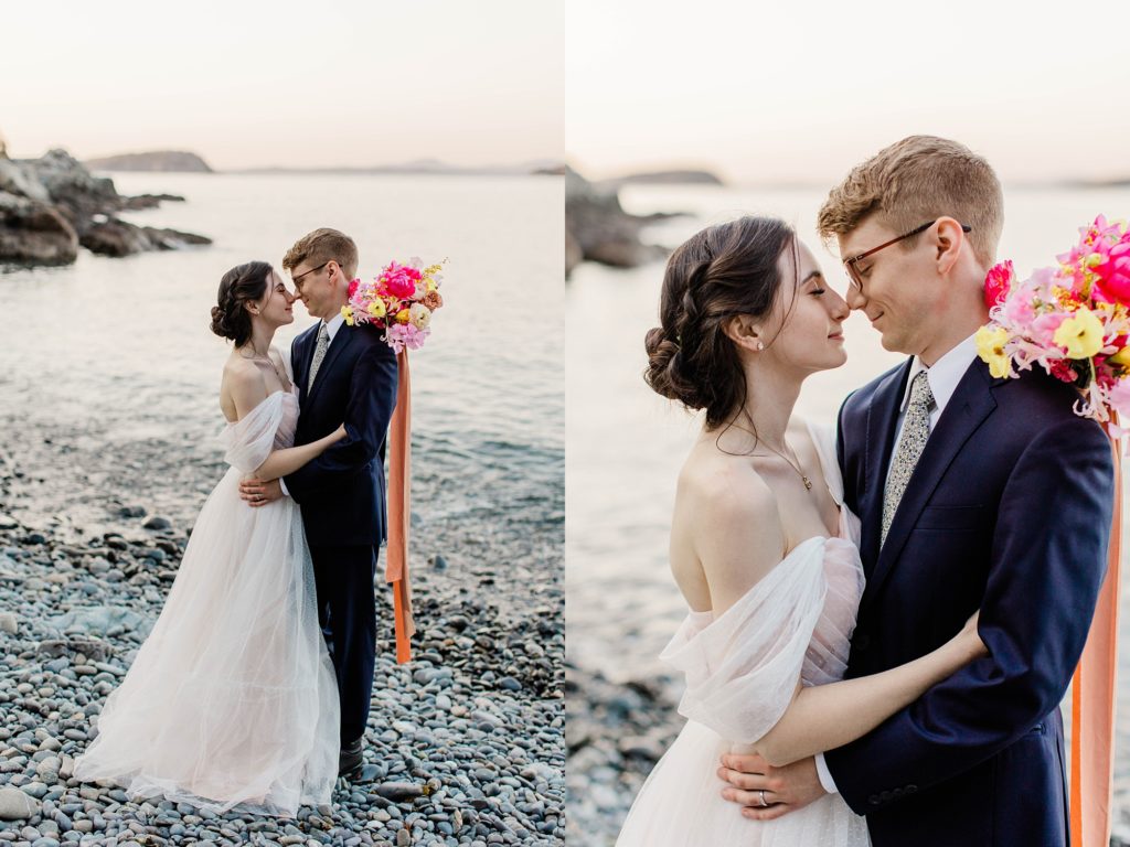 Elegant Boho Oceanside Wedding in Acadia National Park