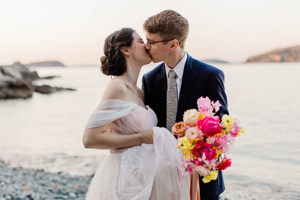 Elegant Boho Oceanside Wedding in Acadia National Park