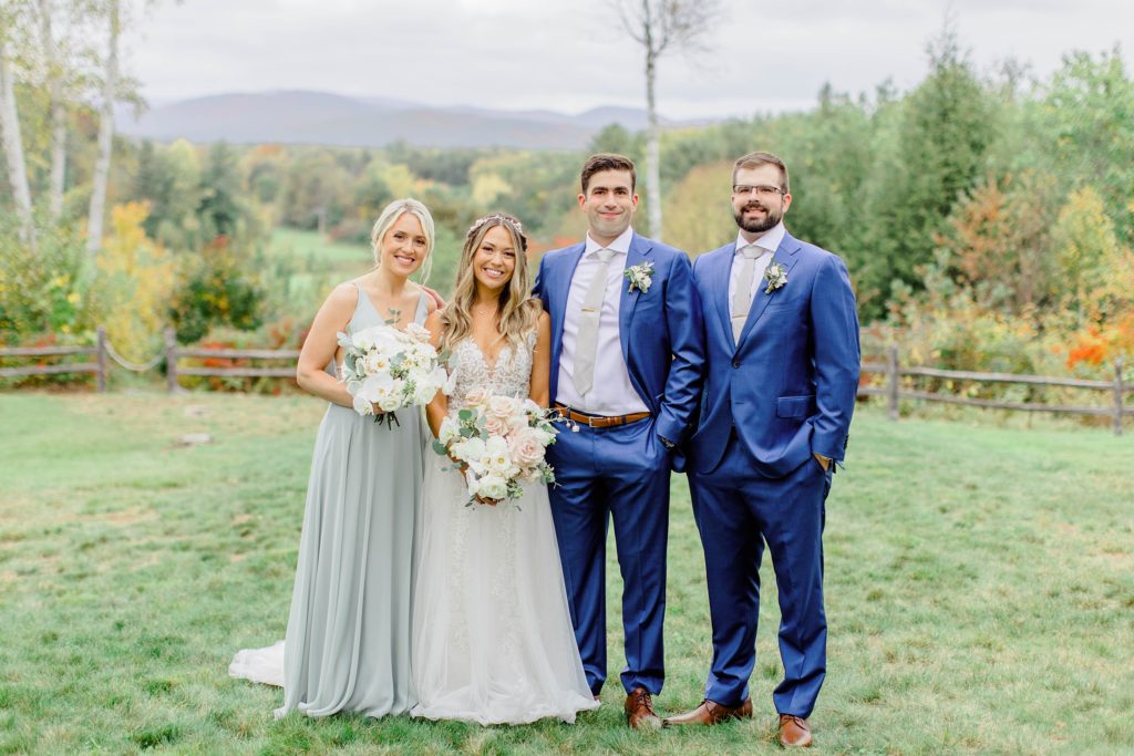 Boho floral fall wedding at The Barn on the Pemi Plymouth New Hampshire