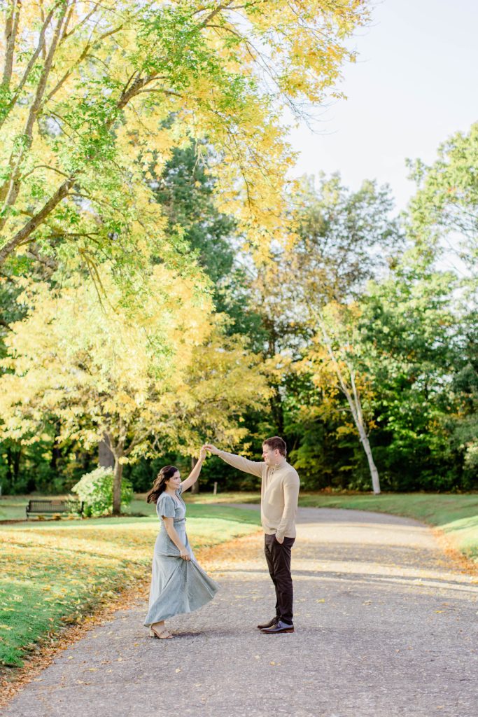 Fall Park Engagement Session in Manchester, New Hampshire