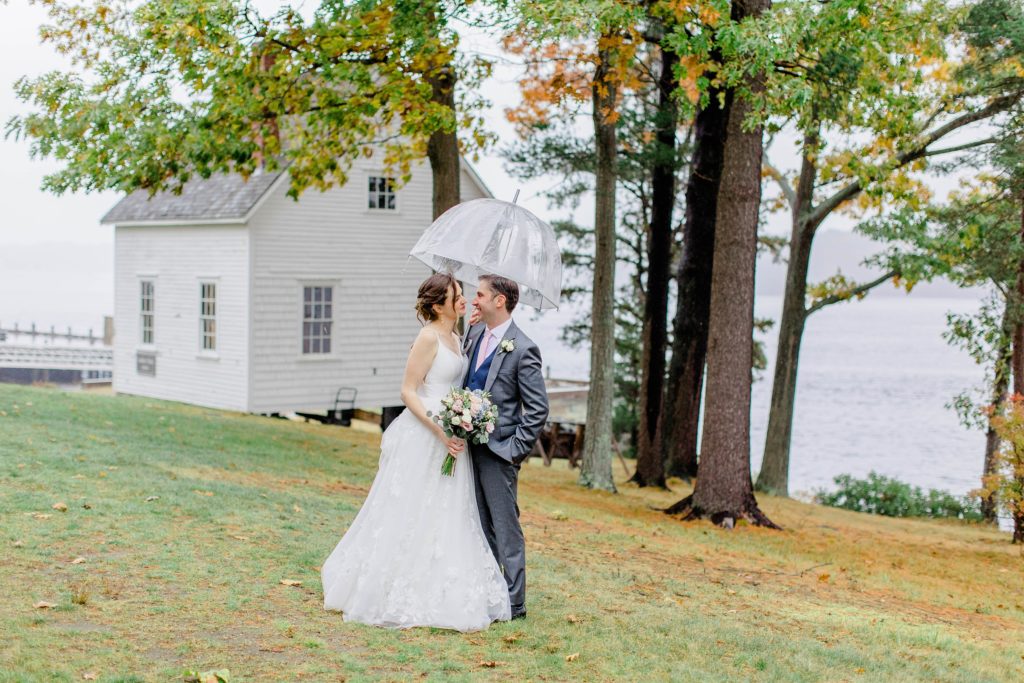 Classic late fall wedding at Maine Maritime Museum in Bath Maine