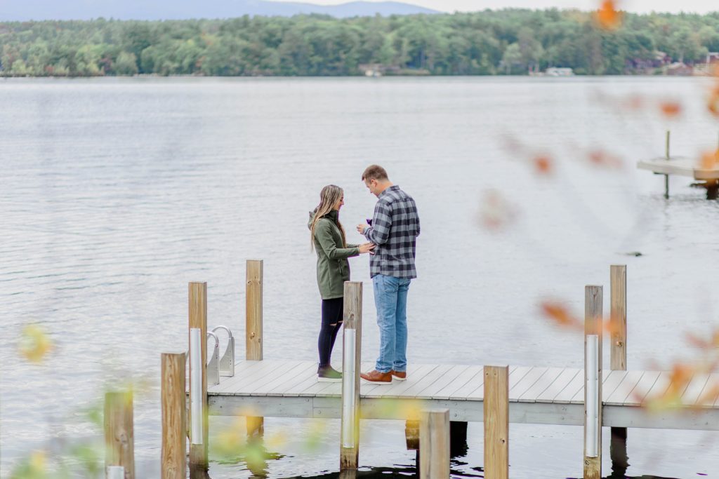Fall Proposal at Lake Winnipesaukee Caitlin Page Photography