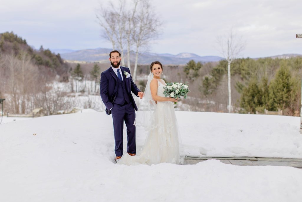 Winter Barn Wedding in the Mountains at The Barn on the Pemi