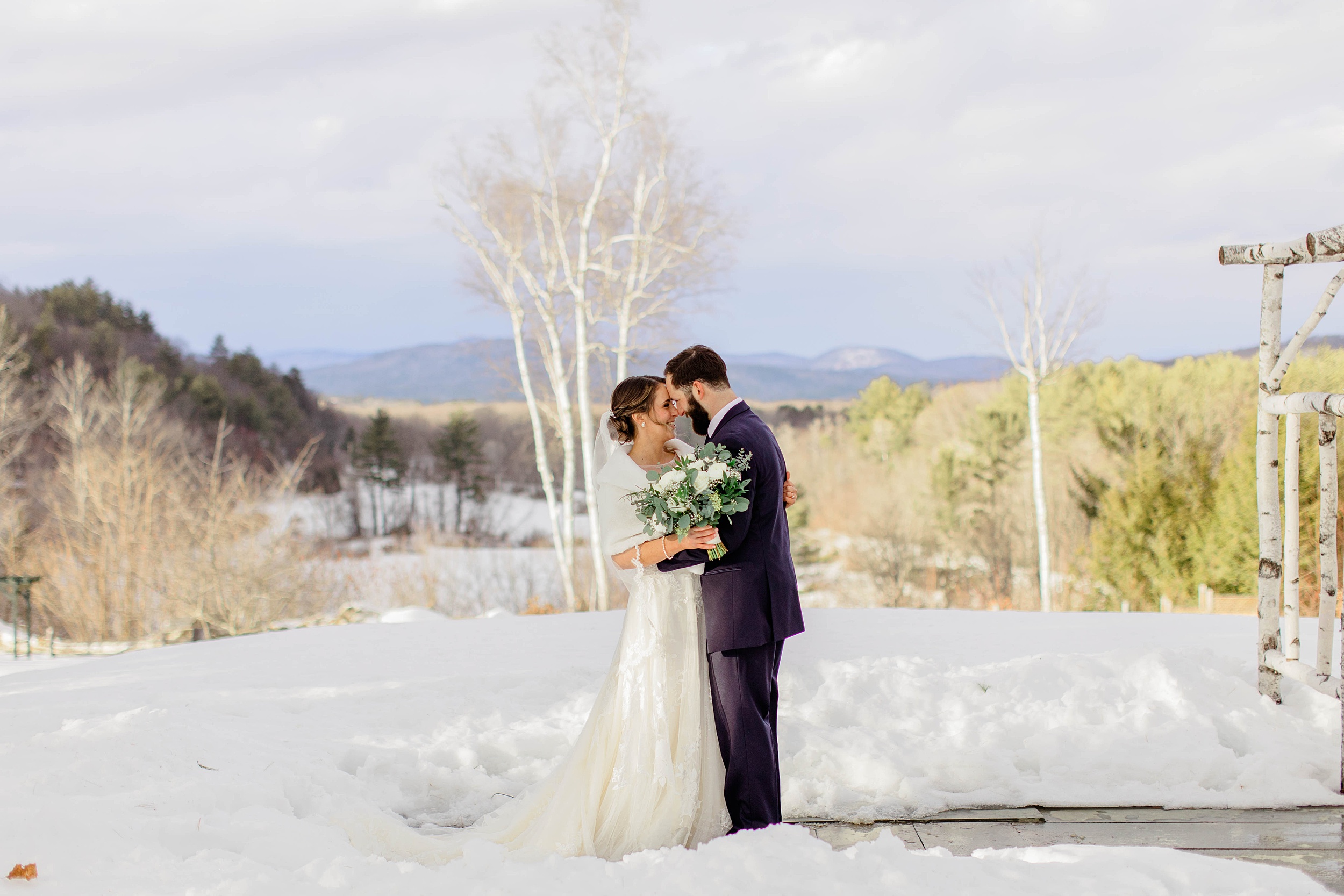 Winter Barn Wedding in the Mountains at The Barn on the Pemi