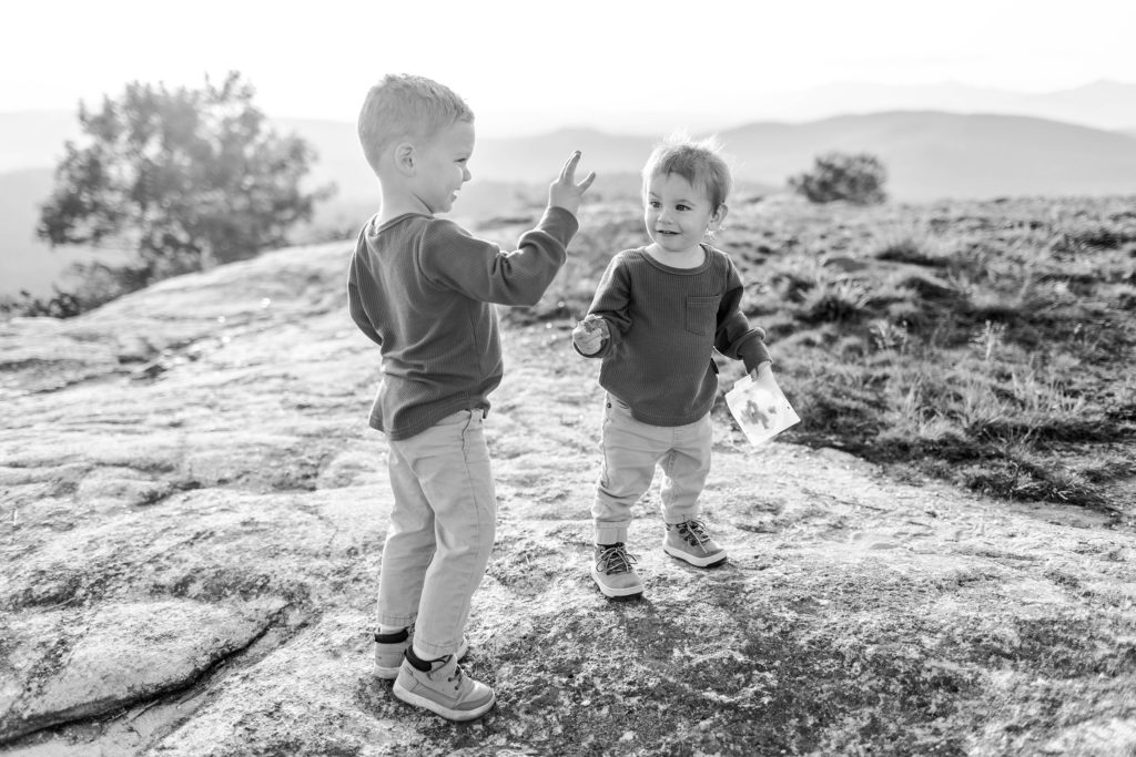 Mountaintop Fall Family Session Foss Mountain New Hampshire Caitlin Page Photography