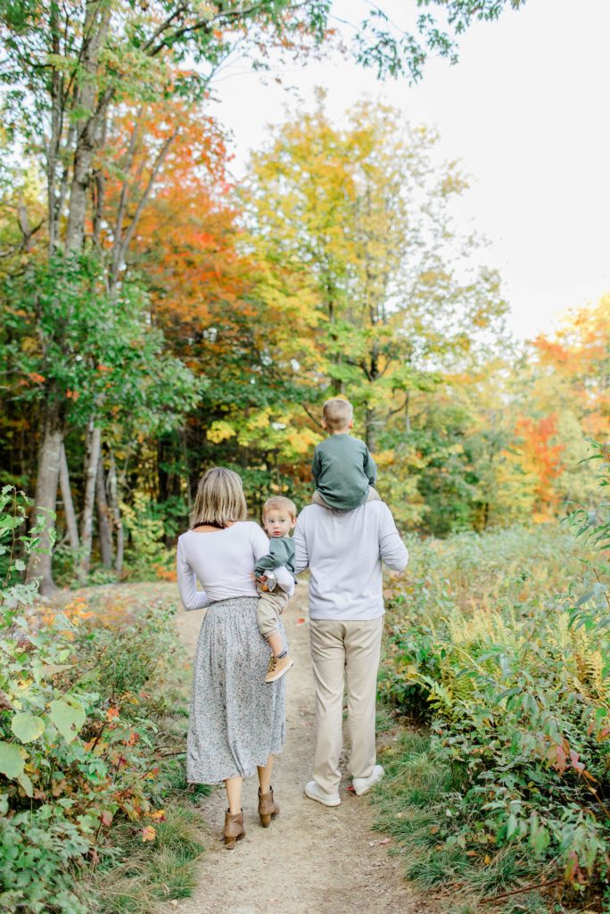 Mountaintop Fall Family Session Foss Mountain New Hampshire Caitlin Page Photography