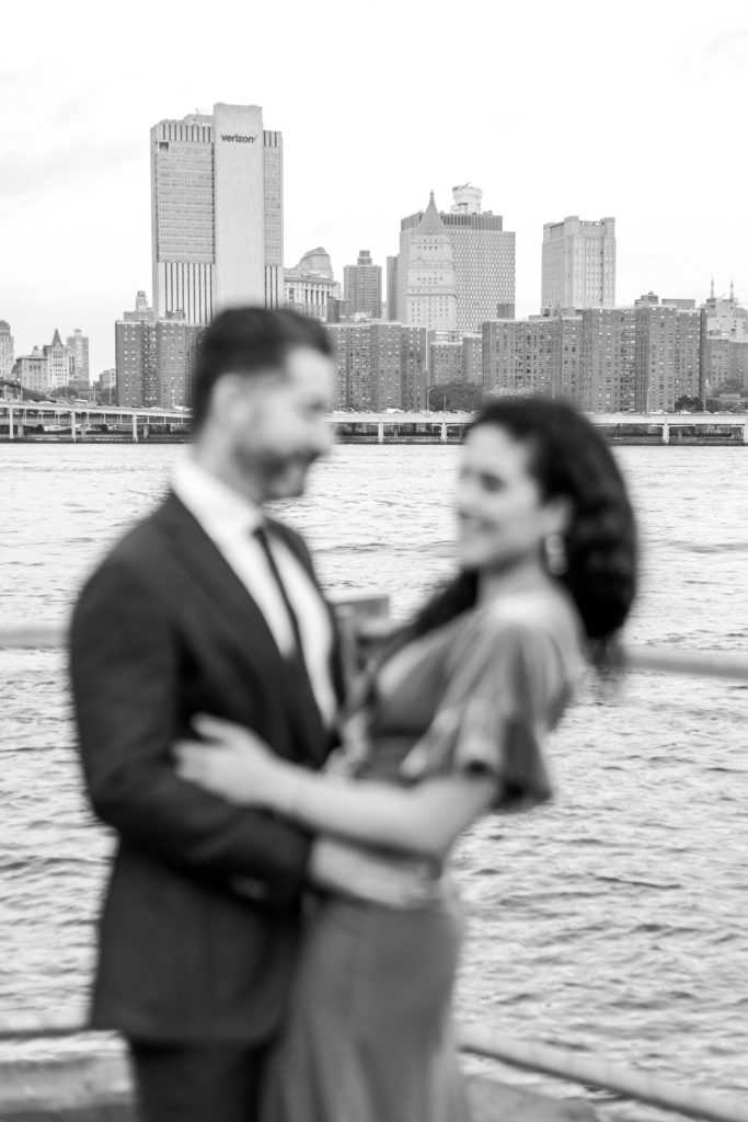 Sunrise Couples Session on the Brooklyn Bridge New York Caitlin Page Photography