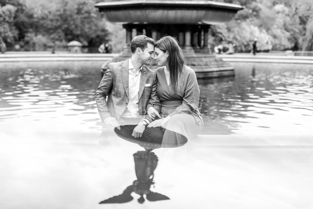 Sunset Couples Session in Central Park New York City Caitlin Page Photography