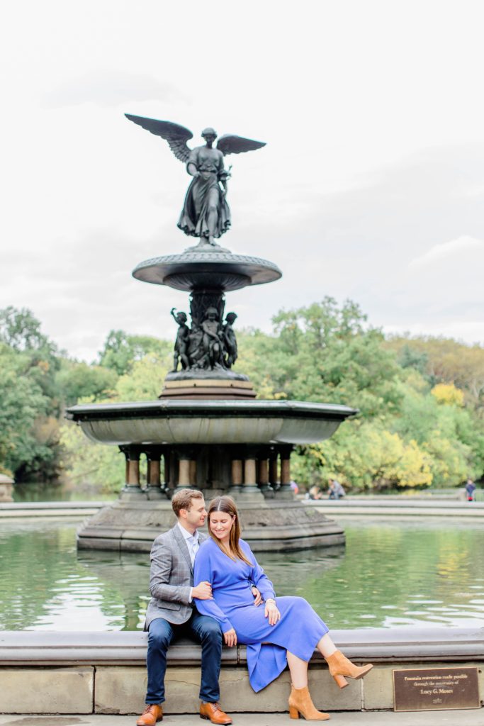 Sunset Couples Session in Central Park New York City Caitlin Page Photography