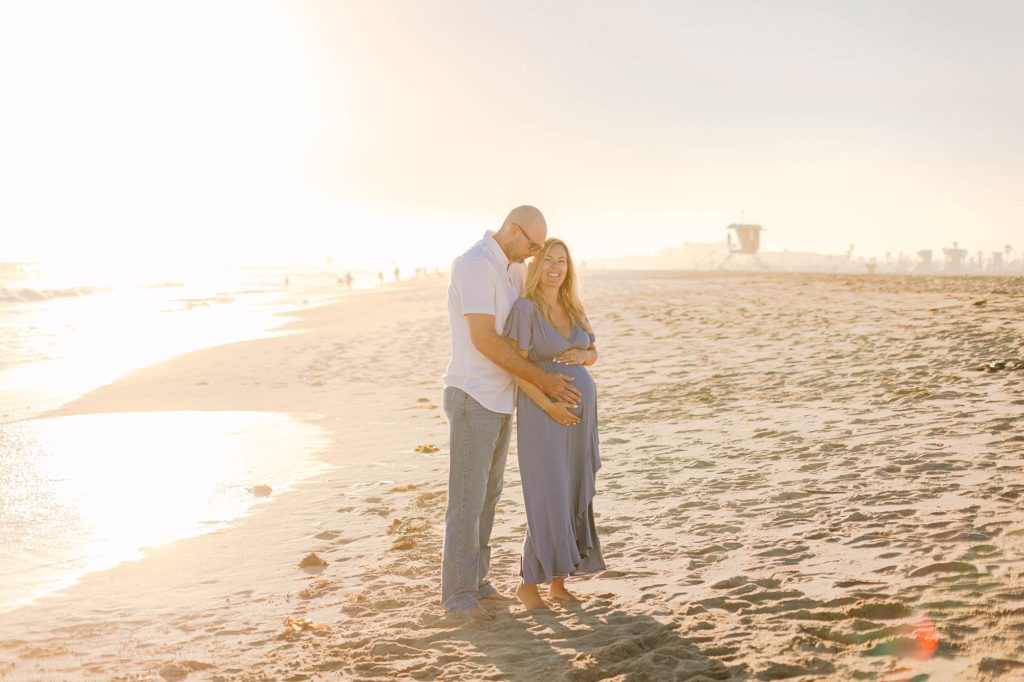 Summer Maternity Session in Huntington Beach California Caitlin Page Photography