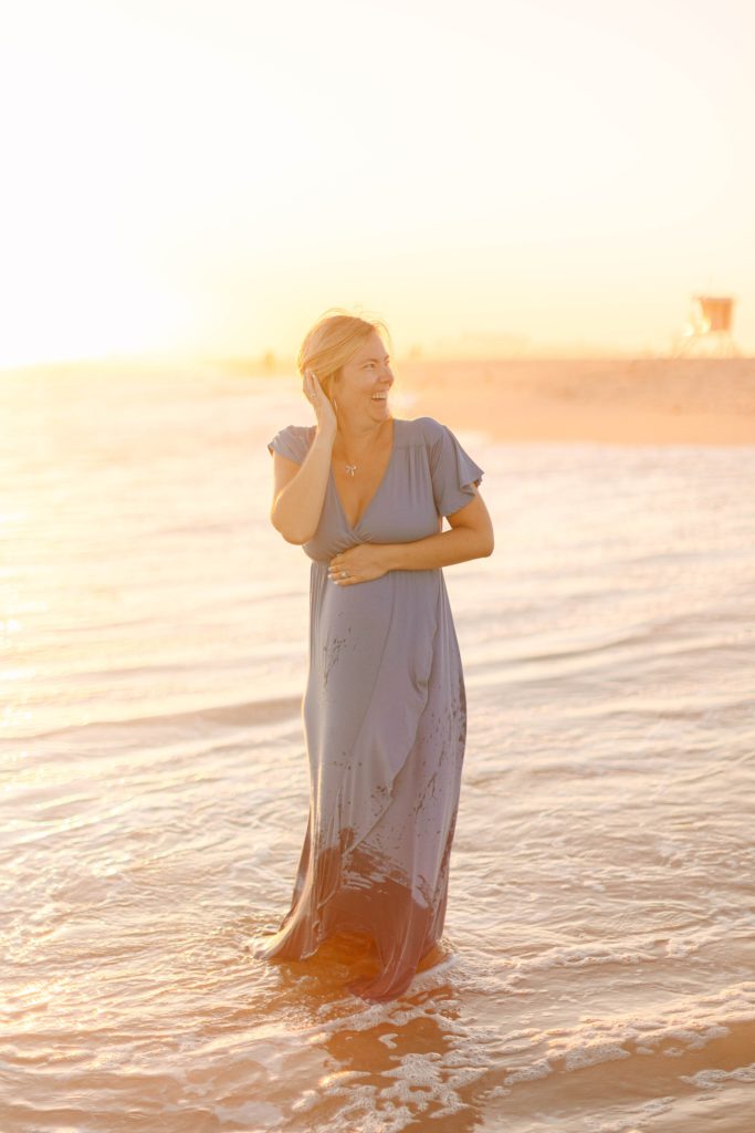 Summer Maternity Session in Huntington Beach California Caitlin Page Photography