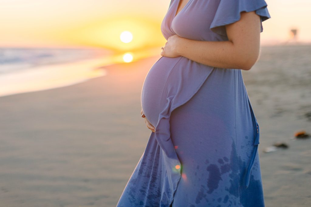 Summer Maternity Session in Huntington Beach California Caitlin Page Photography