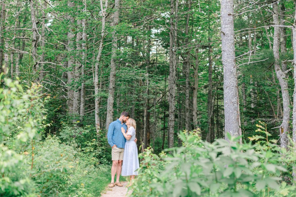 Summer Mountaintop Engagement Couples Session Eaton New Hampshire Caitlin Page Photography