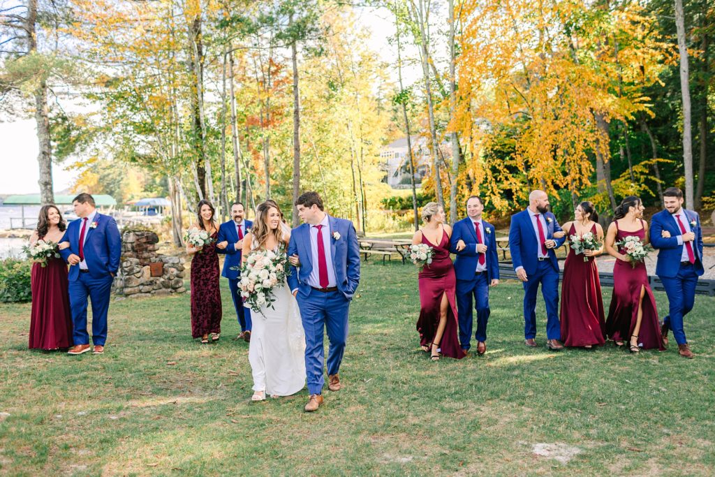 Classic Early Fall Wedding on Governor's Island Gilford New Hampshire Caitlin Page Photography