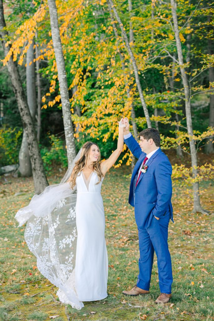 Classic Early Fall Wedding on Governor's Island Gilford New Hampshire Caitlin Page Photography