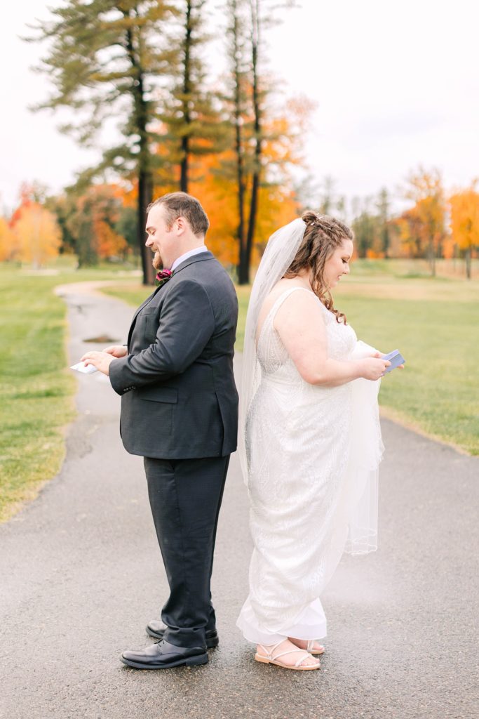Colorful Fall Wedding at Manchester Country Club Bedford New Hampshire Caitlin Page Photography