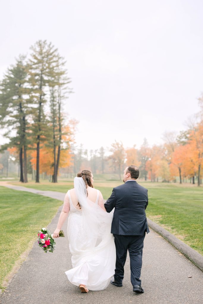 Colorful Fall Wedding at Manchester Country Club Bedford New Hampshire Caitlin Page Photography