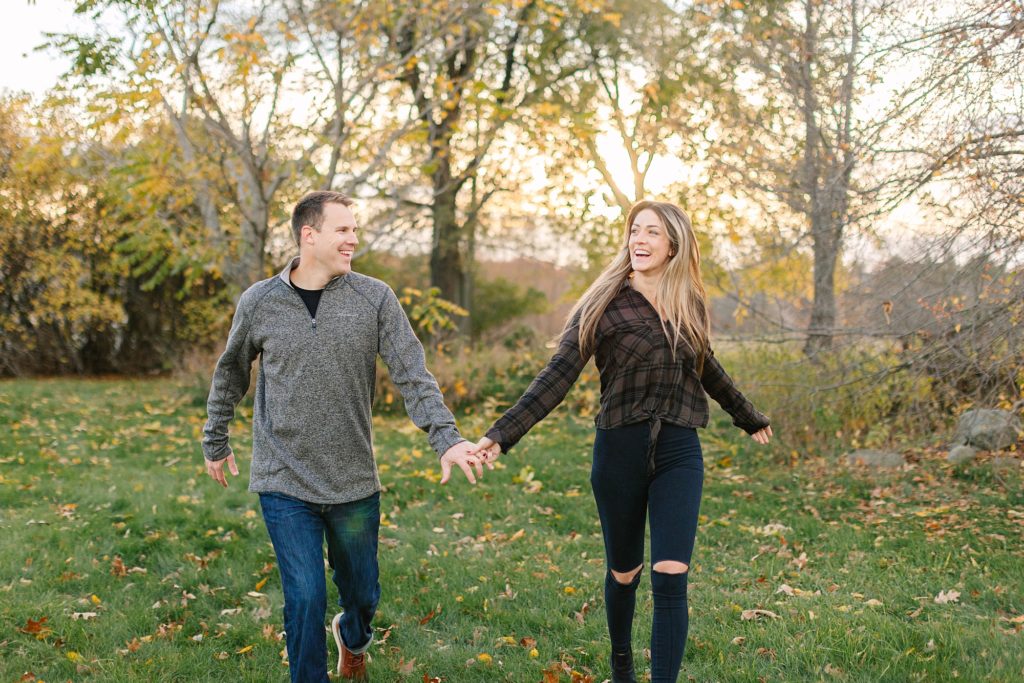 Late & Bright Fall Engagement Session in Derry New Hampshire Caitlin Page Photography