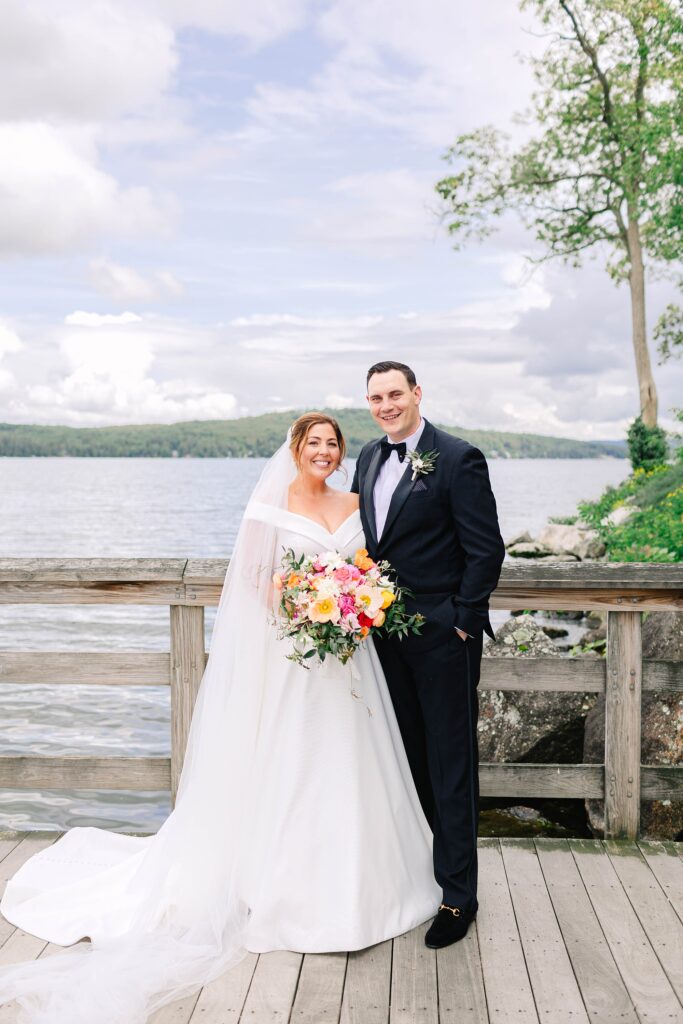 Floral Lakeside Luxury Wedding Lake Winnipesaukee New Hampshire Caitlin Page Photography