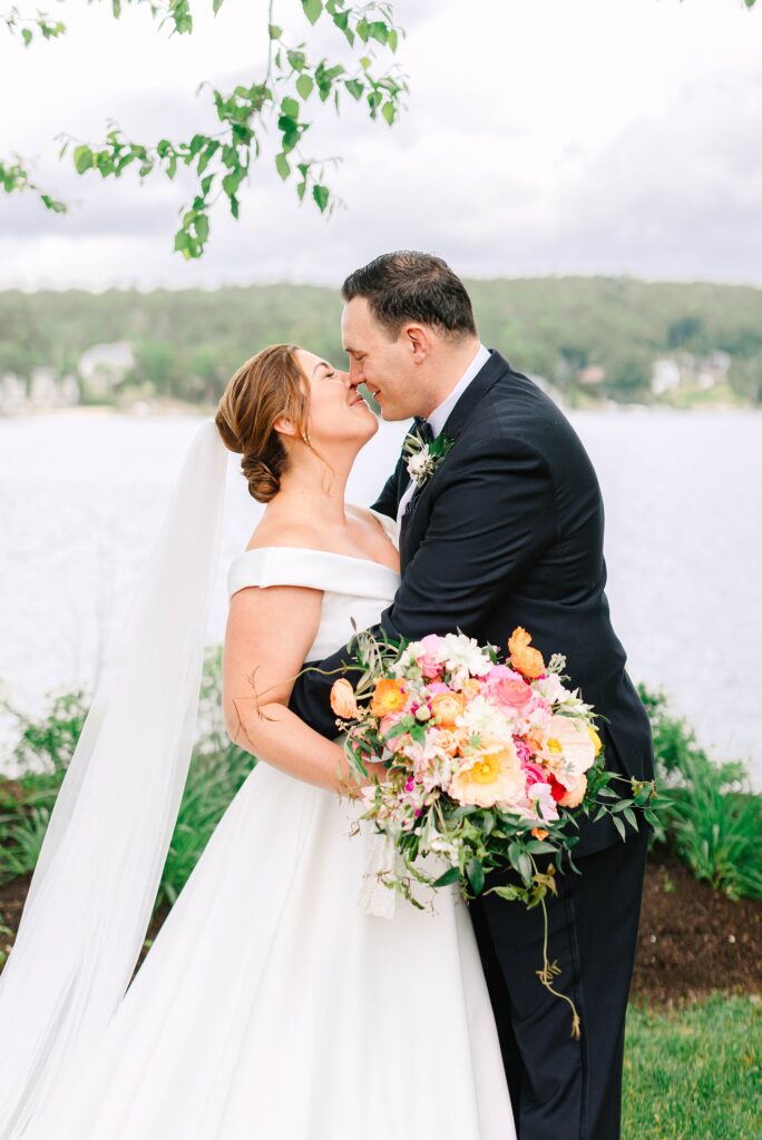 Floral Lakeside Luxury Wedding Lake Winnipesaukee New Hampshire Caitlin Page Photography