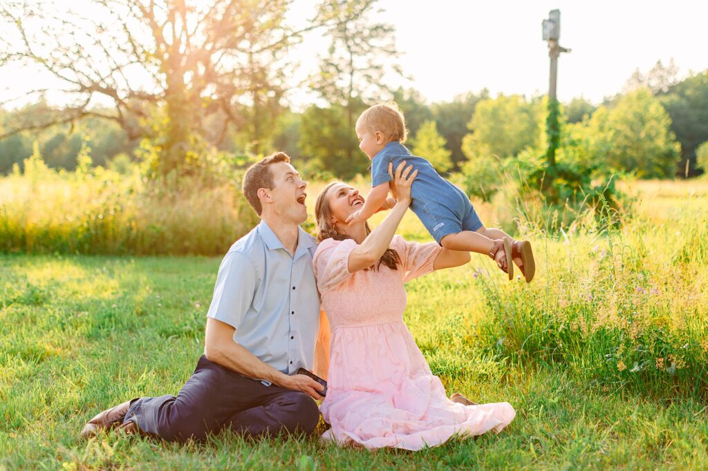 Summertime Backyard Family Photos Wolfeboro New Hampshire Caitlin Page Photography