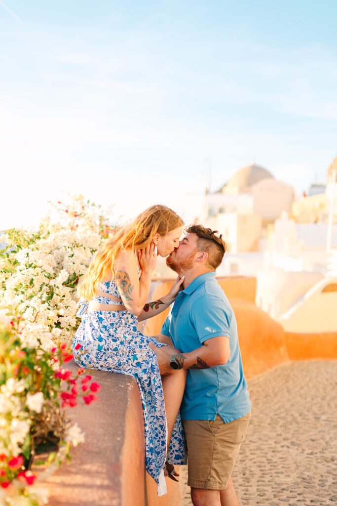Couple in Oia Santorini Greece Caitlin Page Photography