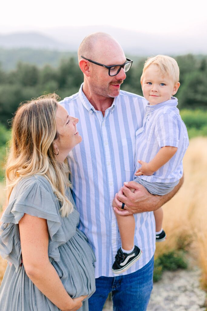 Foss Mountain Summer Maternity Family Photos New Hampshire Caitlin Page Photography