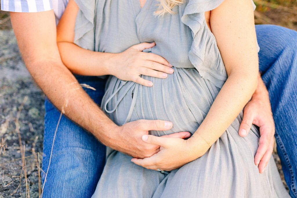 Foss Mountain Summer Maternity Family Photos New Hampshire Caitlin Page Photography