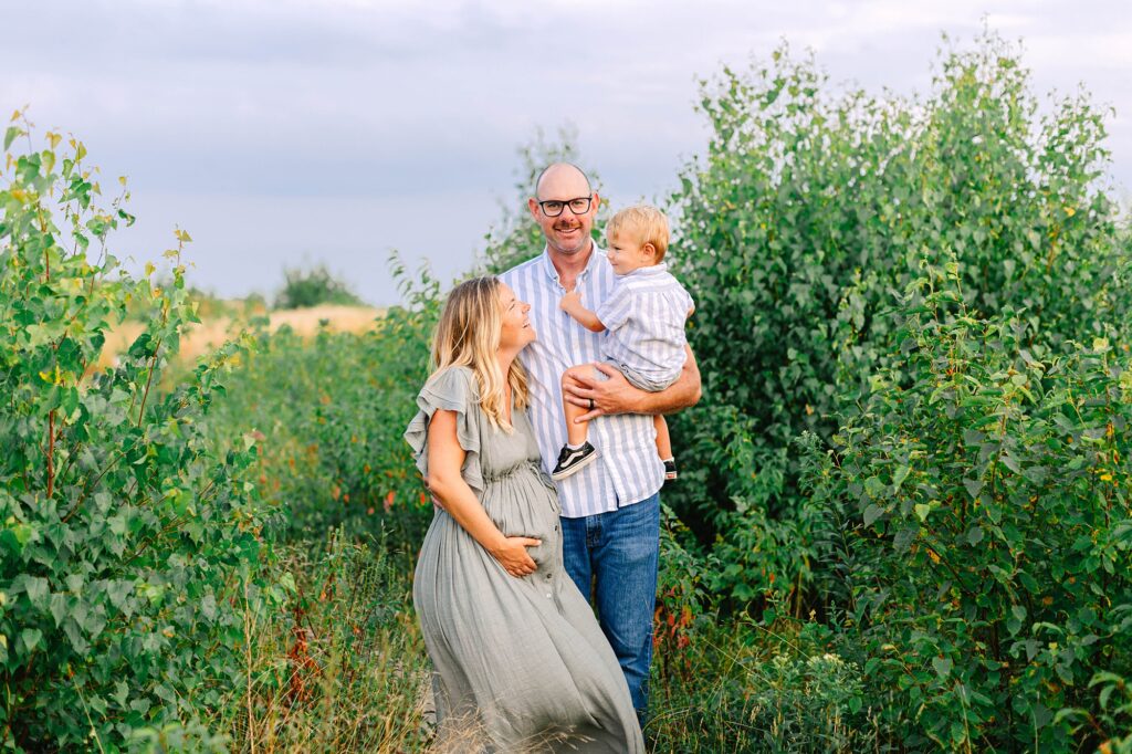 Foss Mountain Summer Maternity Family Photos New Hampshire Caitlin Page Photography