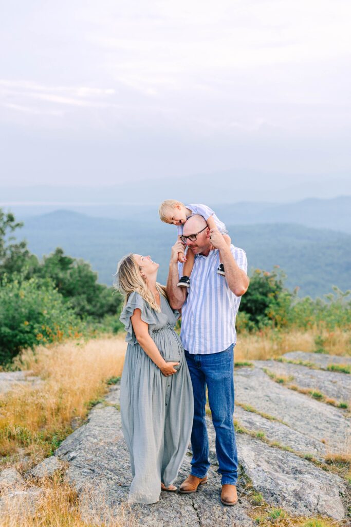 Foss Mountain Summer Maternity Family Photos New Hampshire Caitlin Page Photography