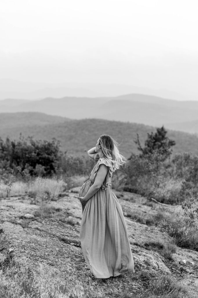 Foss Mountain Summer Maternity Family Photos New Hampshire Caitlin Page Photography