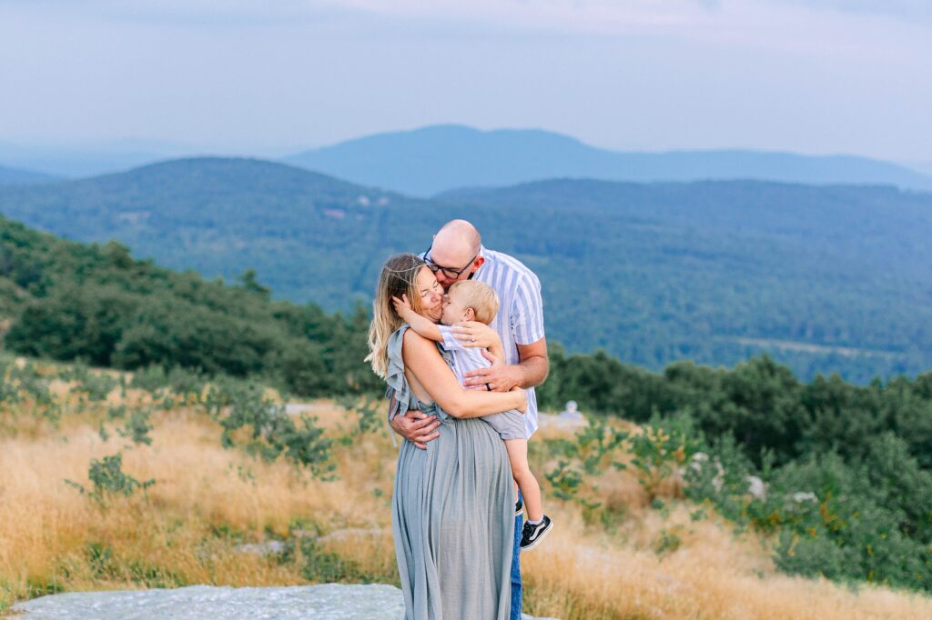 Foss Mountain Summer Maternity Family Photos New Hampshire Caitlin Page Photography